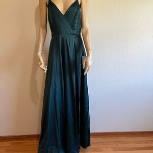 Lulu's Deep Green Formal Maxi Dress